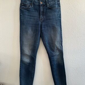 MOTHER Dark Blue Skinny Jeans